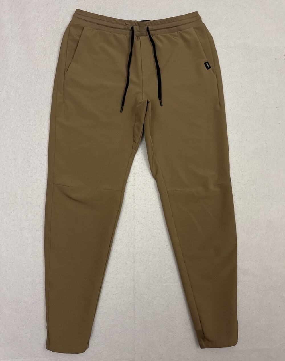 UNRL Performance Pants Mens Large Beige Joggers Tapered Stretch Golf Athleisure